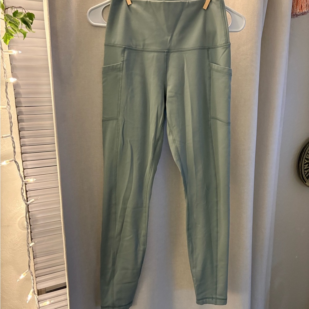 Women's High-Waisted Mint Green Leggings